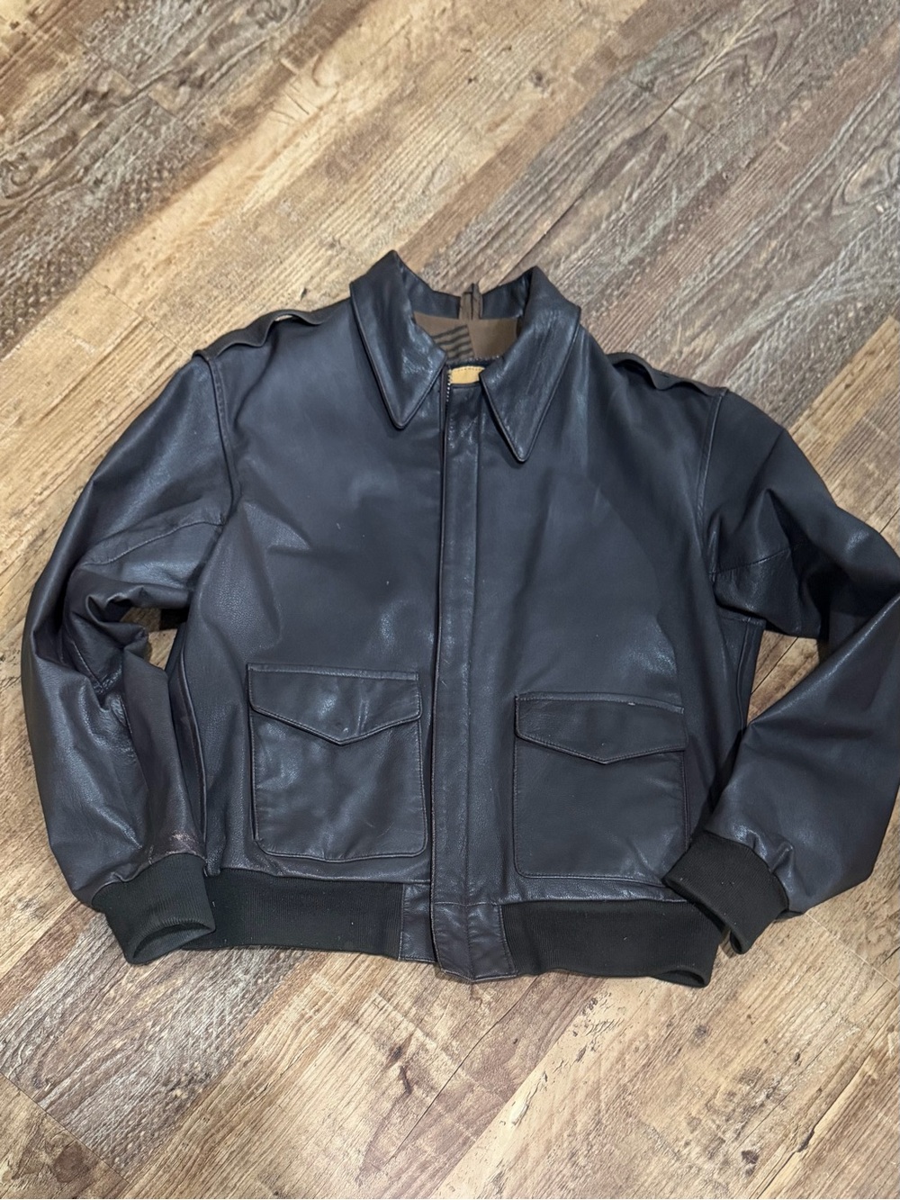 Pop’s Smooth Brown Leather Bomber Jacket - made in Turkey
